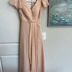 David’s Bridal Elegant Pink Bridesmaid Dress